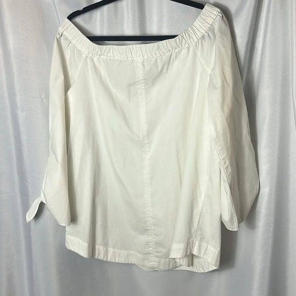 Free People Blouse White Size M Bohemian - Picture 6 of 6